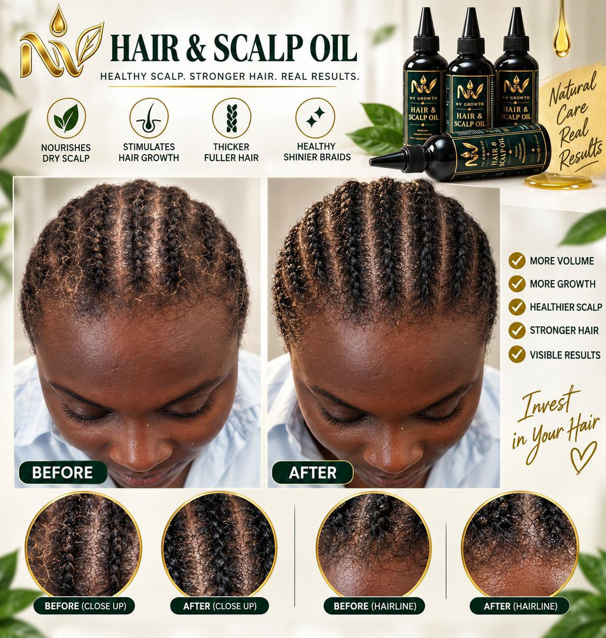 NV Growth Hair & Scalp Oil – 100ml